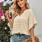 🔥Hot Sale V-neck solid color fur ball blouse female