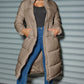Women's Long Quilted Puffer Coat With Stand Collar