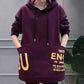Thick-Lined Midi Hoodie with Double Pockets