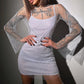 🎅Christmas Early Purchase 🎁 Women's Rhinestone See-Through Blouse