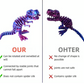 Colorful 3D Printed Dinosaur Toy