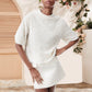 Sequins Round Neck Short Sleeve Top