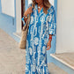 Elegant Breathable V-Neck Floral Dress