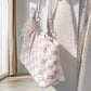 🎁Women's Fashion Plush Plaid Shoulder Tote Bag
