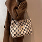 🎁Women's Fashion Plush Plaid Shoulder Tote Bag