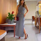 🔥Hot🔥 Retro Sleeveless Long Skirt Two Piece Set