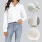 Loose Mid-Length Lapel Casual Long-Sleeved Shirt