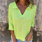 🛍️Stylish V-Neck Three-Quarter Sleeve Knit Top