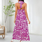 Women's Boho Floral Strap V Neck Halter Dress