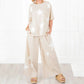 Women's Star Patch Short Sleeve Casual Two-Piece Set