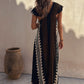 LUNE Women Deep V-Neck Print Holiday-Style Spring And Summer Dress