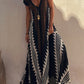 LUNE Women Deep V-Neck Print Holiday-Style Spring And Summer Dress