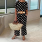 Women's Casual Polka Dot Two-Piece Set