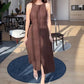 Women’s Elegant Sleeveless Button-Front Tie Waist Dress