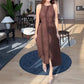 Women’s Elegant Sleeveless Button-Front Tie Waist Dress