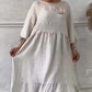 Women’s Elegant Round Neck Pleated Long Dress