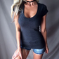 Women's Summer Deep V Neck Slim Tops