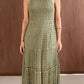 Crochet Knit Texture A-Line Maxi Dress