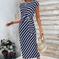 Women's Striped Tie Waist Dress