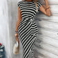Women's Striped Tie Waist Dress