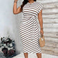 Women's Striped Tie Waist Dress