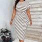Women's Striped Tie Waist Dress