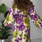 Women's Printed Button Dress with Belt