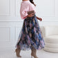 🌸Spring Specials🌸 Off-Shoulder Loose Top & Mesh Printed Skirt Set