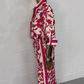 Women's Lapel Print Shirt ＆ Pants Two-Piece Set