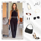 Stylish Cross Neck Top & Wide Leg Pants Two Piece Set