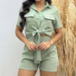 Fashion Bow Tie Shirt + Shorts 2-Piece Set