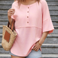 🌿Casual Button Down Waffle Knit Top
