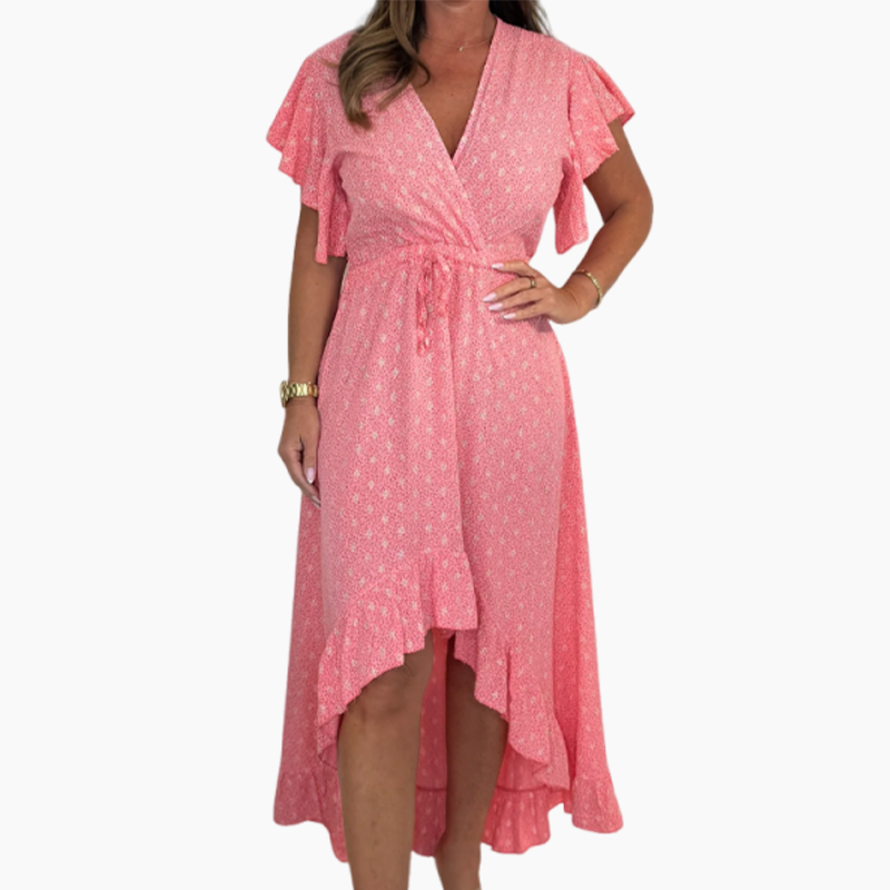 ⏳ Limited time 50% off! 💥Women's Resort Style V-Neck Polka Dot Ruffle Sleeve Dress