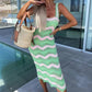 Women's Sleeveless Hollow Out Knit Dress