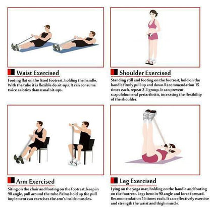 Faixa Elástica com Pedal para Exercícios