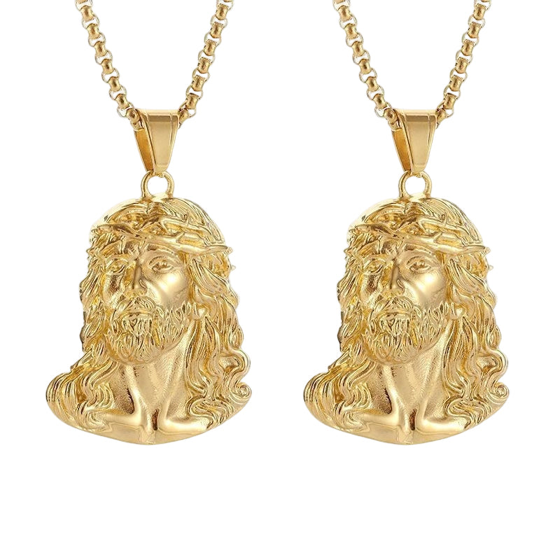 ✝️Buy 1 Get 1 Free✨Jesus Head Pendant Necklace(Chain Not Included)